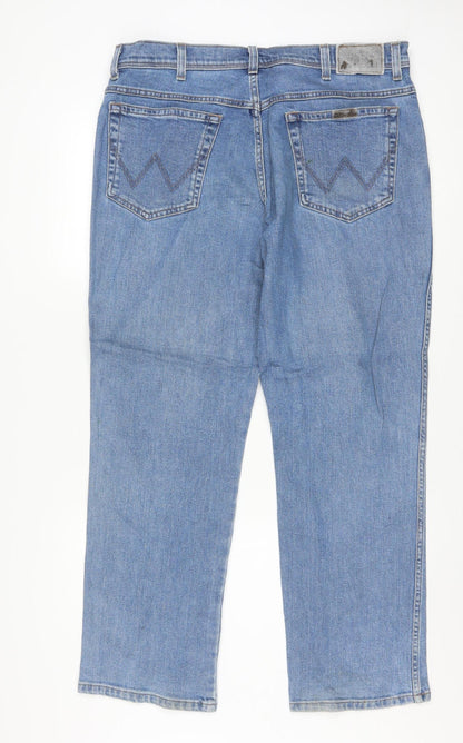 Wrangler Men's Blue Regular Fit Straight Jeans W38 L30