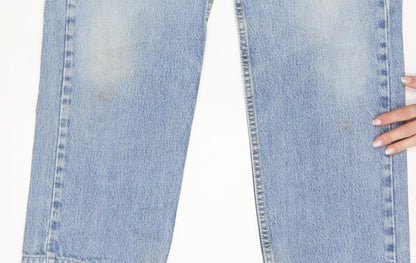 Lee Men's Blue 33x30 Straight Leg Denim Jeans Retro Style