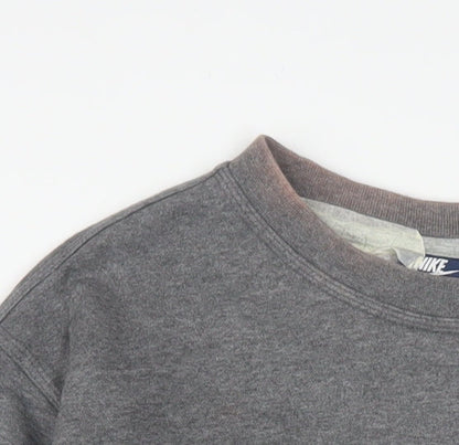 Nike Men's Grey Crew Neck Pullover Sweatshirt Size M