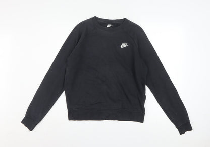 Nike Men's Black S Pullover Sweatshirt Crew Neck Logo Jumper