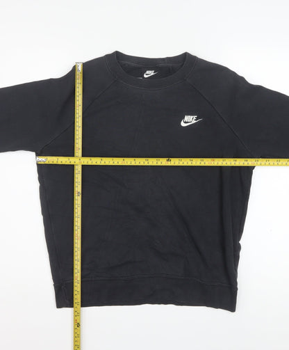 Nike Men's Black S Pullover Sweatshirt Crew Neck Logo Jumper