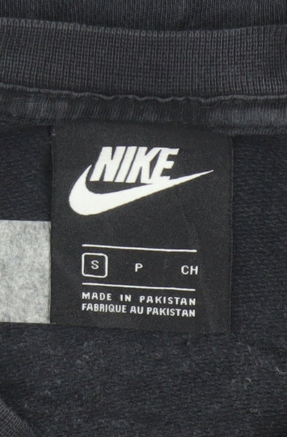 Nike Men's Black S Pullover Sweatshirt Crew Neck Logo Jumper