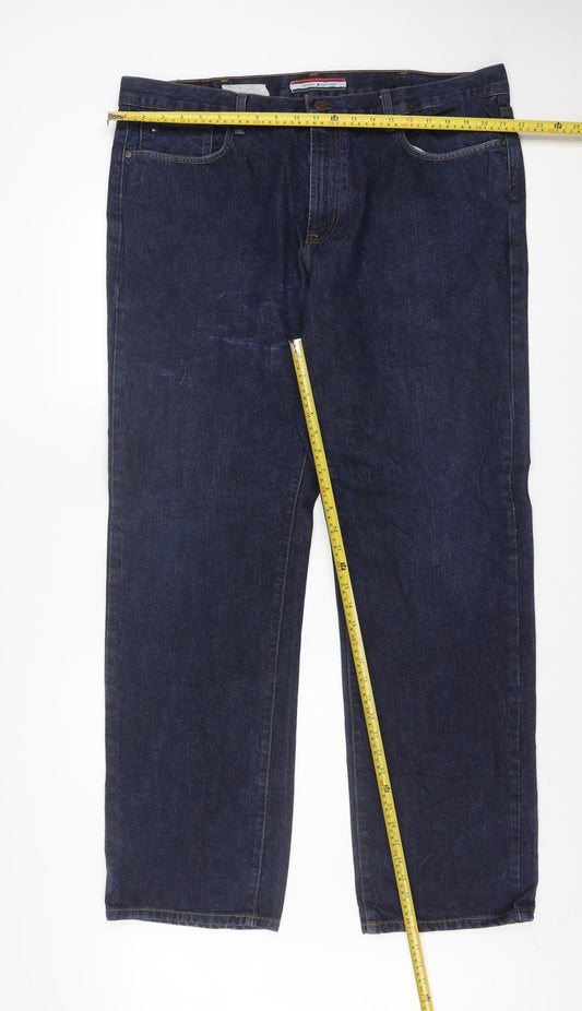 Tommy Hilfiger Men's Blue Straight Fit 40x34 Denim Jeans