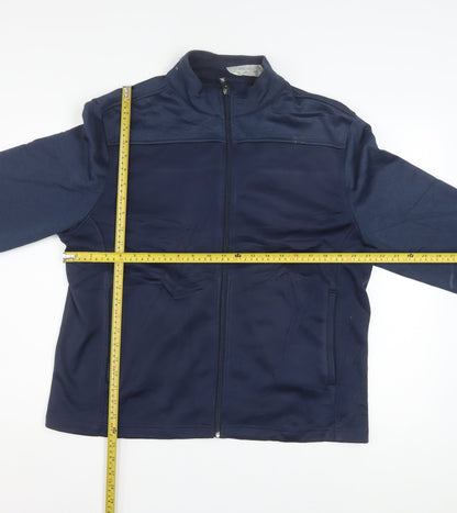 Greg Norman Men's Blue M Track Jacket Full Zip Polyester Activewear
