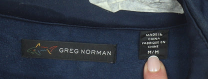 Greg Norman Men's Blue M Track Jacket Full Zip Polyester Activewear