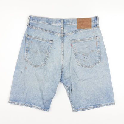 Levi's Men's Blue Light Wash Denim 501 Shorts W31 Retro Casual