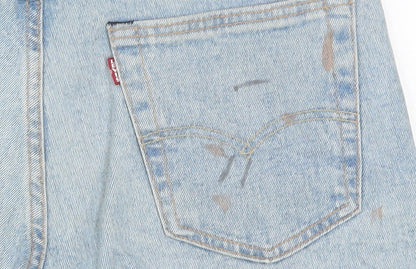 Levi's Men's Blue Light Wash Denim 501 Shorts W31 Retro Casual