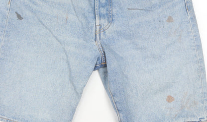 Levi's Men's Blue Light Wash Denim 501 Shorts W31 Retro Casual
