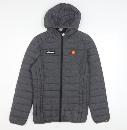 Ellesse Womens Grey Size 6 Hooded Puffer Jacket