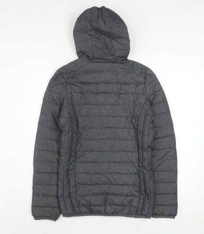 Ellesse Womens Grey Size 6 Hooded Puffer Jacket