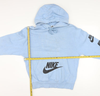 Nike Men's Blue XS Pullover Hoodie Graphic Logo Sports Fleece