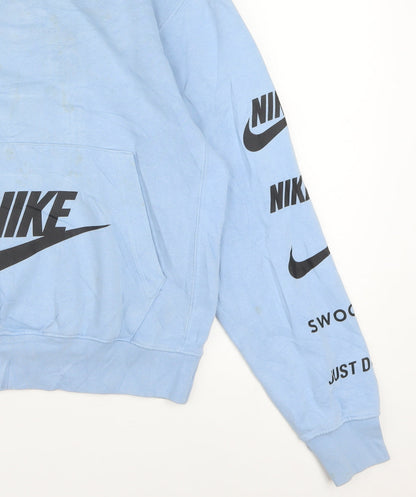 Nike Men's Blue XS Pullover Hoodie Graphic Logo Sports Fleece