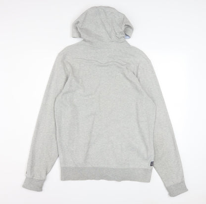 Tommy Hilfiger Men's Grey Full Zip Hoodie Size S Vintage Fit