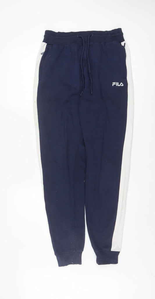 Fila Men's Blue Jogger Sweatpants M Regular Fit Cotton Blend