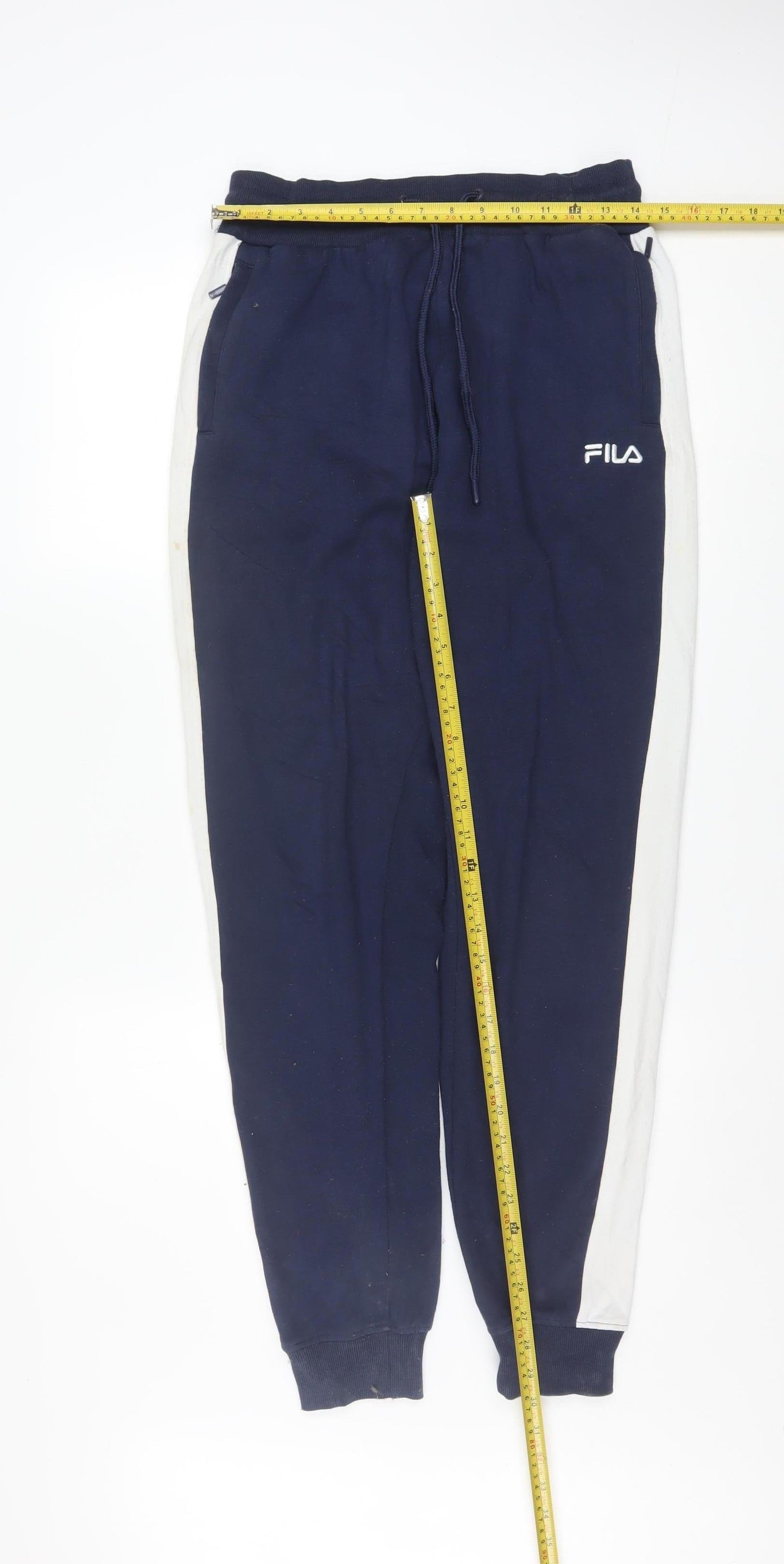 Fila Men's Blue Jogger Sweatpants M Regular Fit Cotton Blend