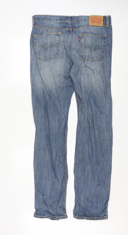 Levi's 514 Men's Blue Straight Denim Jeans W35 L34 Classic Cotton