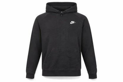 Nike Men's Black Pullover Hoodie Small Fleece Logo Sweatshirt