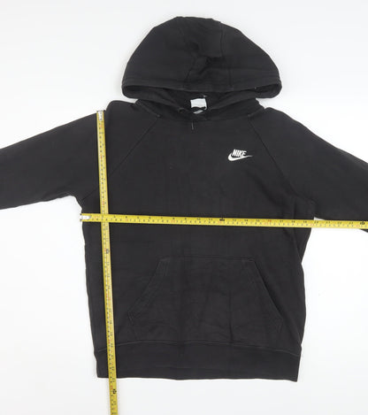Nike Men's Black Pullover Hoodie Small Fleece Logo Sweatshirt