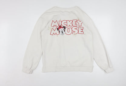Disney at Primark Girls Beige Mickey Mouse Christmas Sweatshirt 14-15 Years