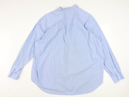 Ralph Lauren Men's Blue Check 2XL Big Classic Long Sleeve Button-Up Shirt