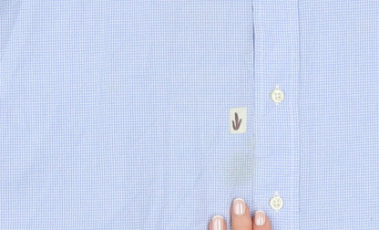 Ralph Lauren Men's Blue Check 2XL Big Classic Long Sleeve Button-Up Shirt