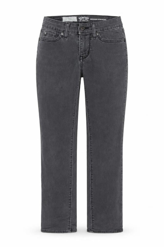 Levi Strauss Signature Grey Modern Straight Jeans W27 L32 Women