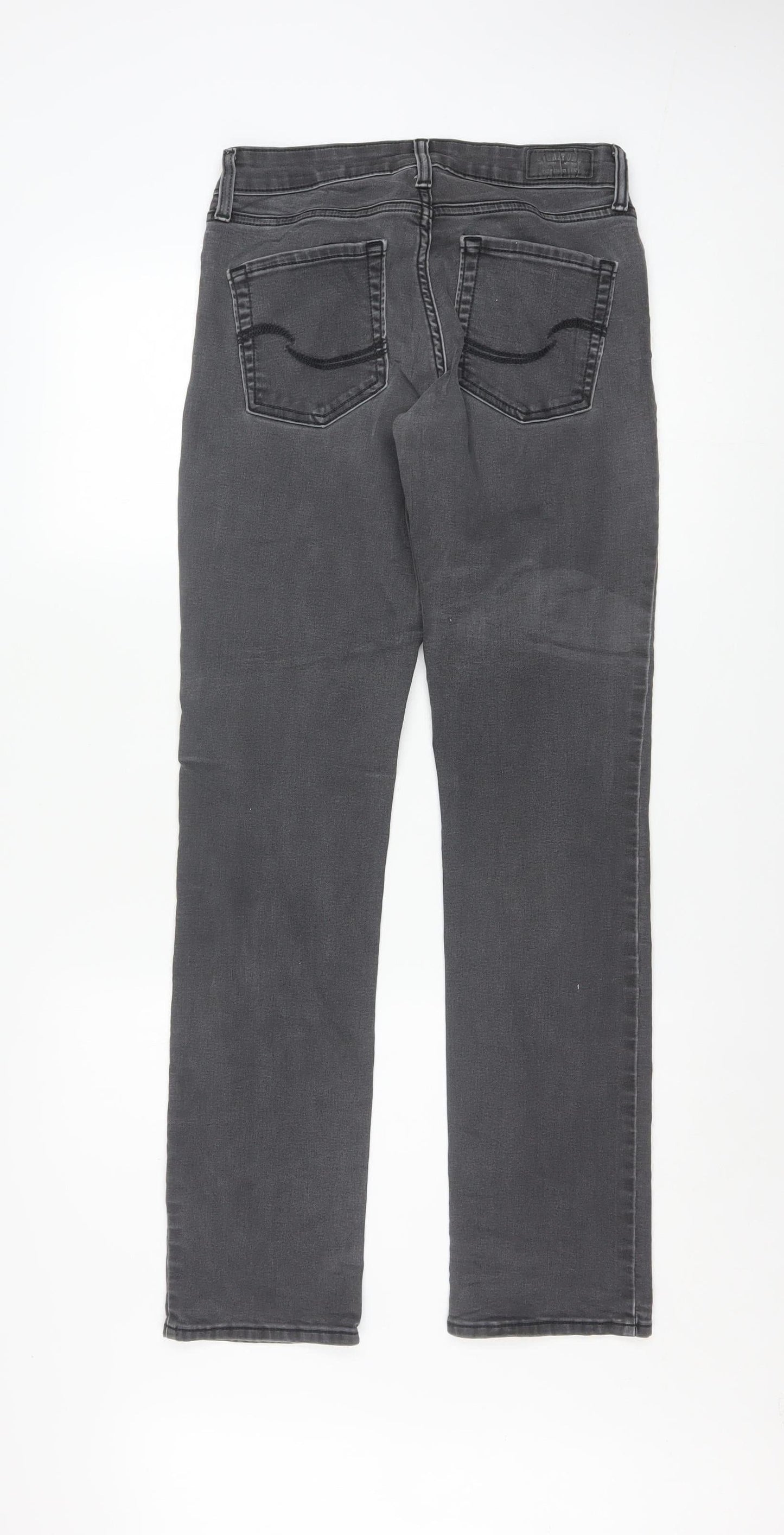 Levi Strauss Signature Grey Modern Straight Jeans W27 L32 Women