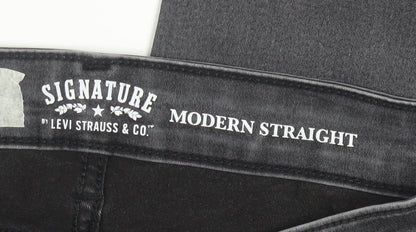 Levi Strauss Signature Grey Modern Straight Jeans W27 L32 Women