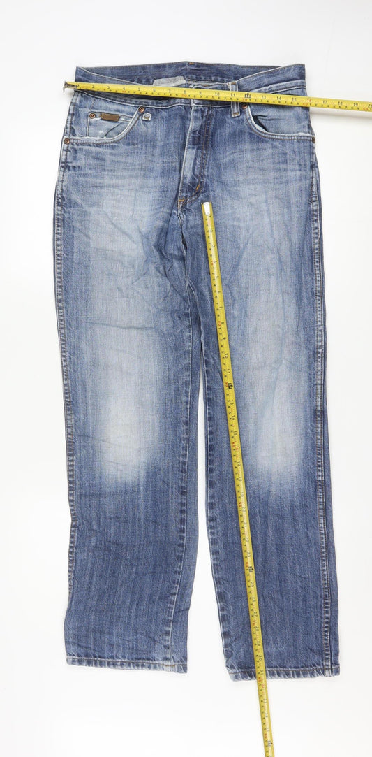Wrangler Men's Blue Straight Texas Jeans W32 L32 Regular Fit Denim