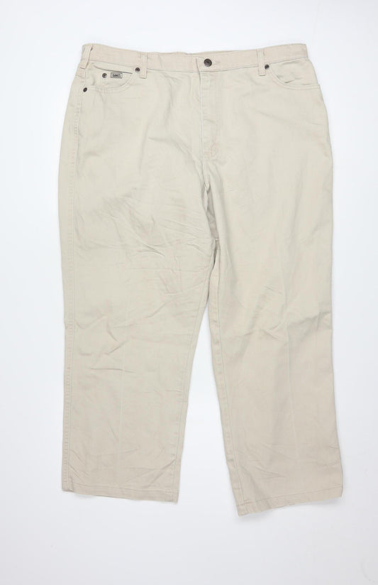 Lee Women Beige Straight Fit Mid Rise Stretch Jeans Size 18