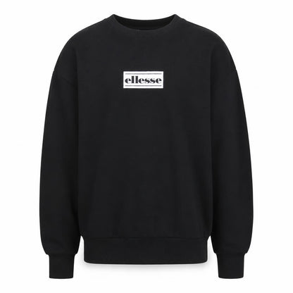 Ellesse Men's Black Small Crew Neck Pullover Sweatshirt