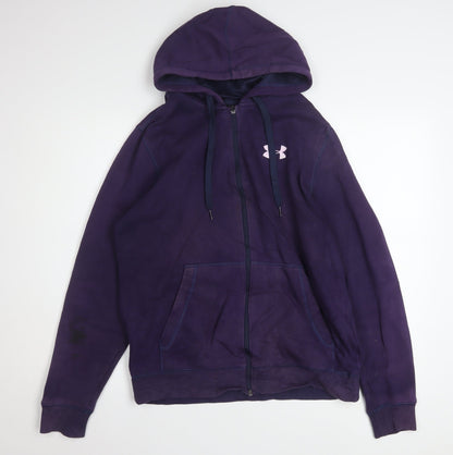 Under Armour Men's Purple Full Zip Hoodie Size M Athletic Fit