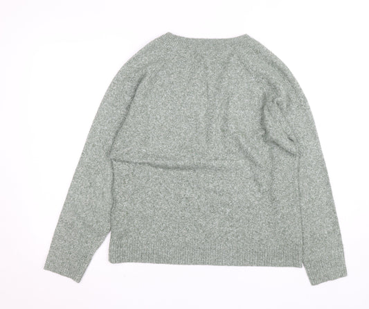 Vero Moda Women’s Green Crew Neck Knit Long Sleeve Pullover Jumper L