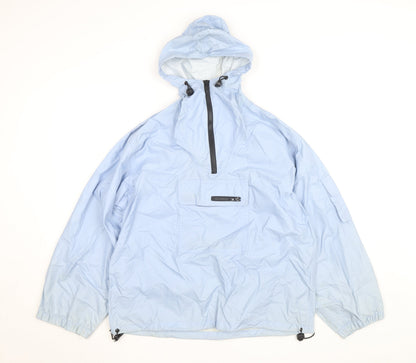 Trespass Women's Blue Hooded Anorak Jacket Medium Lightweight Waterproof