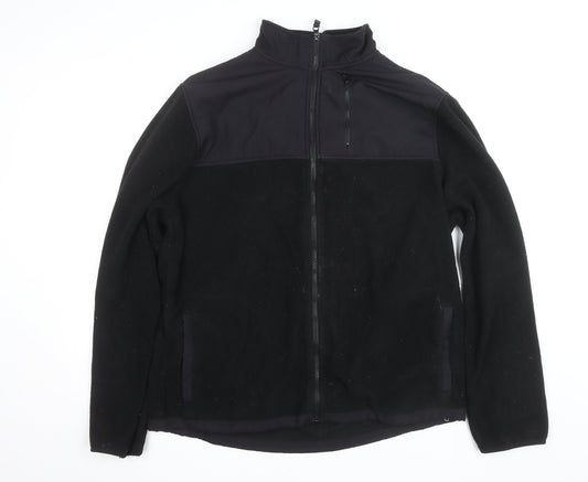 Aeropostale Men's Black Fleece Softshell Windbreaker Jacket XL
