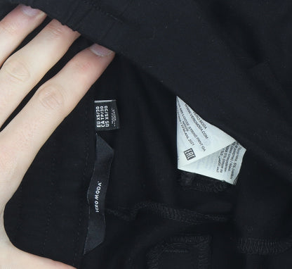 Vero Moda Womens Black XS Jogger Trousers Cotton Blend Drawstring Elastic Waist