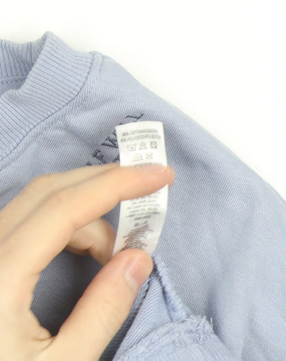 Dunnes Women Blue XXL Pullover Sweatshirt with Embroidered Quote