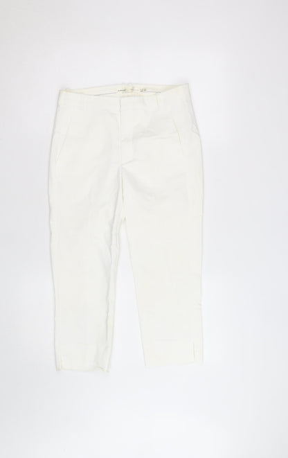 InWear Women Ivory Cropped Trousers UK 8 Cotton Blend