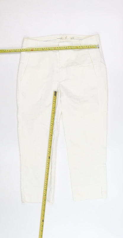 InWear Women Ivory Cropped Trousers UK 8 Cotton Blend