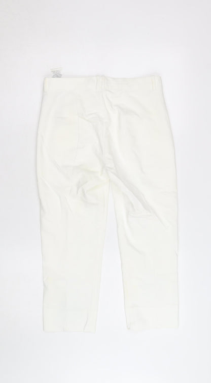 InWear Women Ivory Cropped Trousers UK 8 Cotton Blend