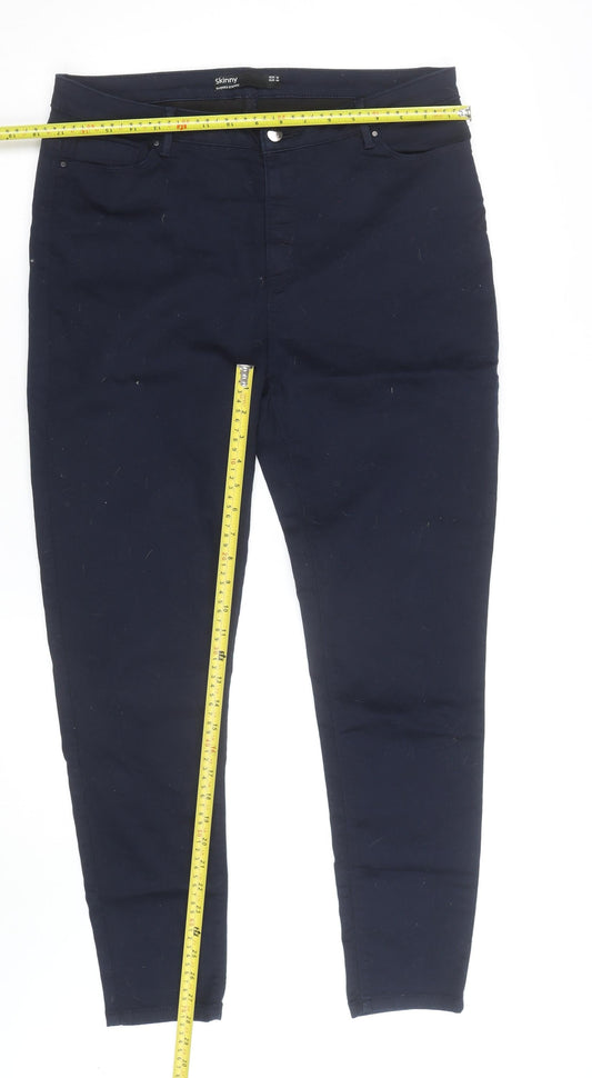 Dunnes Stores Women's Blue Skinny Jegging Style Trousers Size 16