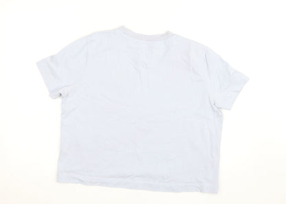 Selected Femme Women’s Blue Cotton Crew Neck Short Sleeve T-Shirt Size M