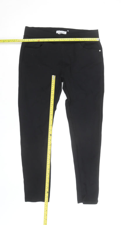 The Casual Company Women Black Skinny Jegging Pull-On Trousers Size M