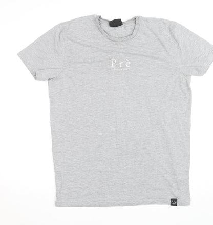 Prè London Men's Grey XL Crew Neck Short Sleeve T-Shirt