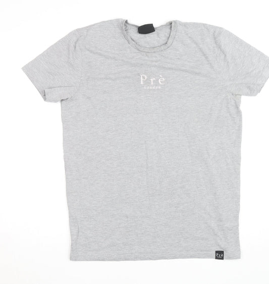 Prè London Men's Grey XL Crew Neck Short Sleeve T-Shirt