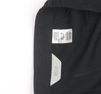 Marks and Spencer Men's Black Dress Trousers Medium Regular Fit