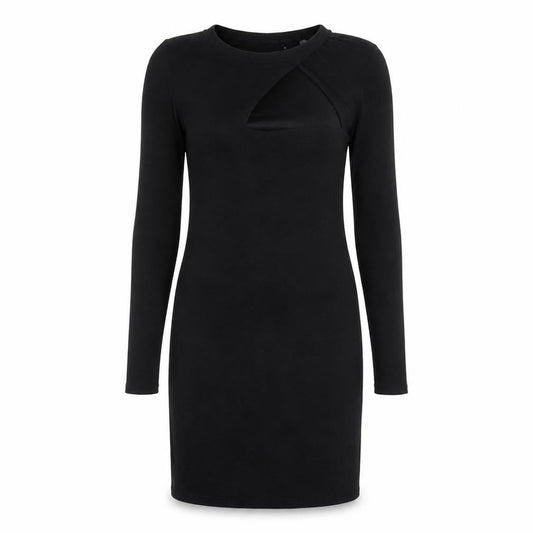 PRETTYLITTLETHING Women's Black Size 6 Long Sleeve Bodycon Cut Out Dress