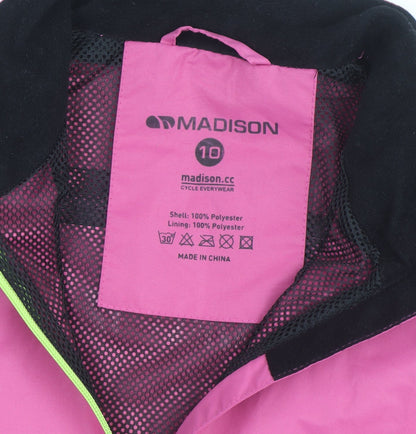 Madison Womens Pink Windbreaker Cycling Jacket Size 10