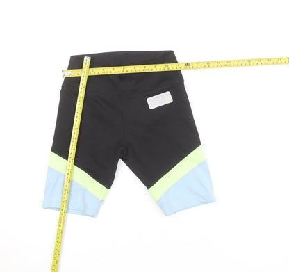 St. Bernard Teens Black Biker Activewear Shorts Size 8 Slim Fit