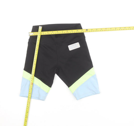 St. Bernard Teens Black Biker Activewear Shorts Size 8 Slim Fit